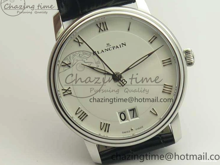 1228 SportInspired Villeret 6669 SS HG 1:1 Best Edition White Dial On Leather Strap V 8099
